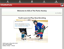 Tablet Screenshot of iceattheparkshockey.com